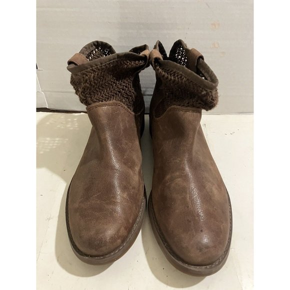 Timberland Savin Hill Women's Size 8.5 Brown  Leather Weave Ankle Boot shoe - Picture 2 of 7